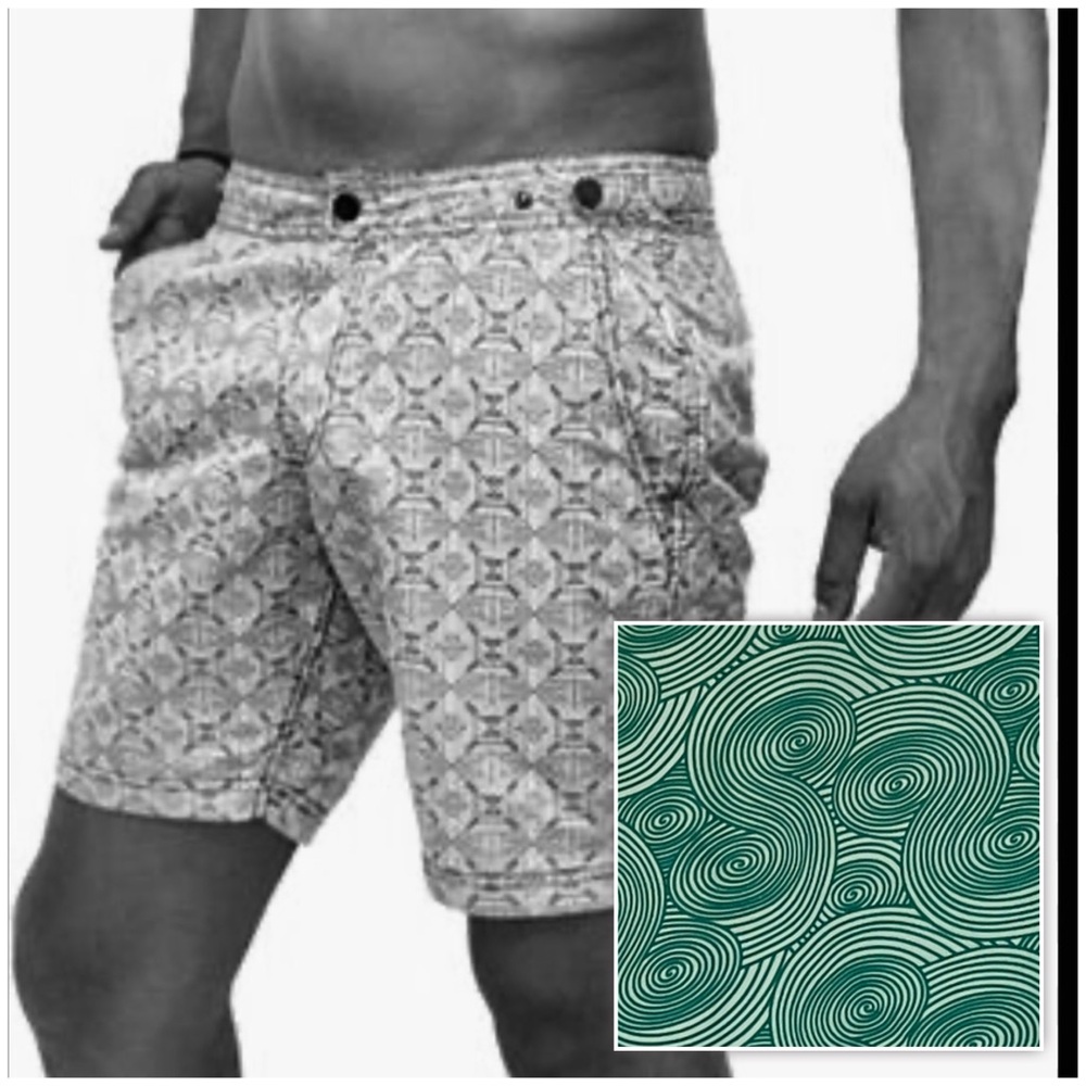 Prince and Bond Trunks, Green Swirl Size 36